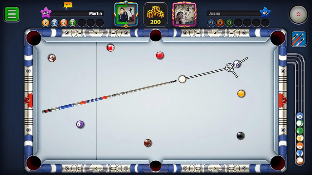 8 Ball Pool v5.13.0 MOD APK (Unlimited Cue, Long Line, Menu)