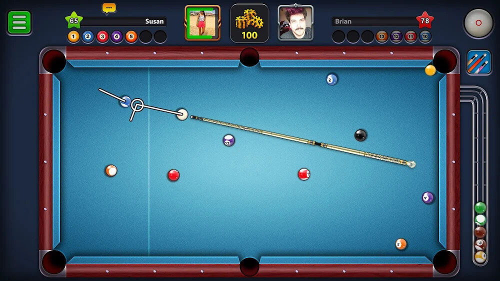 8 Ball Pool v5.13.0 MOD APK (Unlimited Cue, Long Line, Menu)