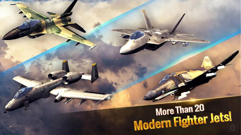 Ace Fighter v2.720 MOD APK (Unlimited Gold, Health, High Missile)