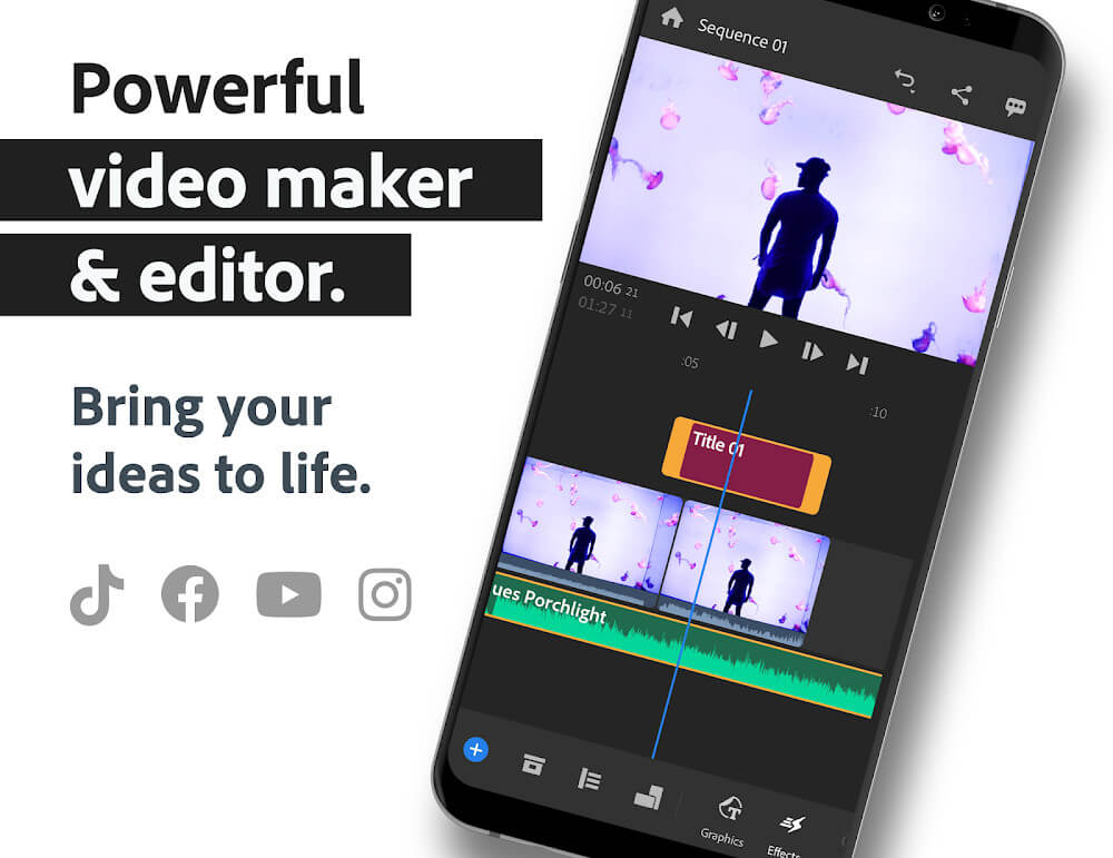 Adobe Premiere Rush v2.5.0.2127 APK + MOD (Premium Subscription)