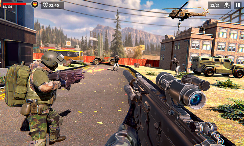 Anti-Terrorist Shooting Mission v14.8 MOD APK (God Mode, Dumb Enemy)