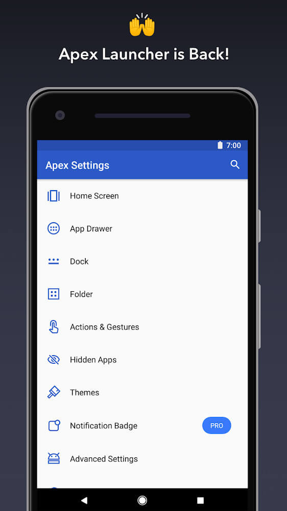 Apex Launcher v4.9.30 APK + MOD (Pro Unlocked)