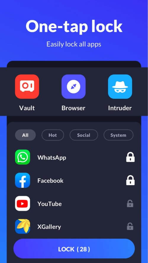 App Lock - XLock v1.6.5 MOD APK (Premium Unlocked)