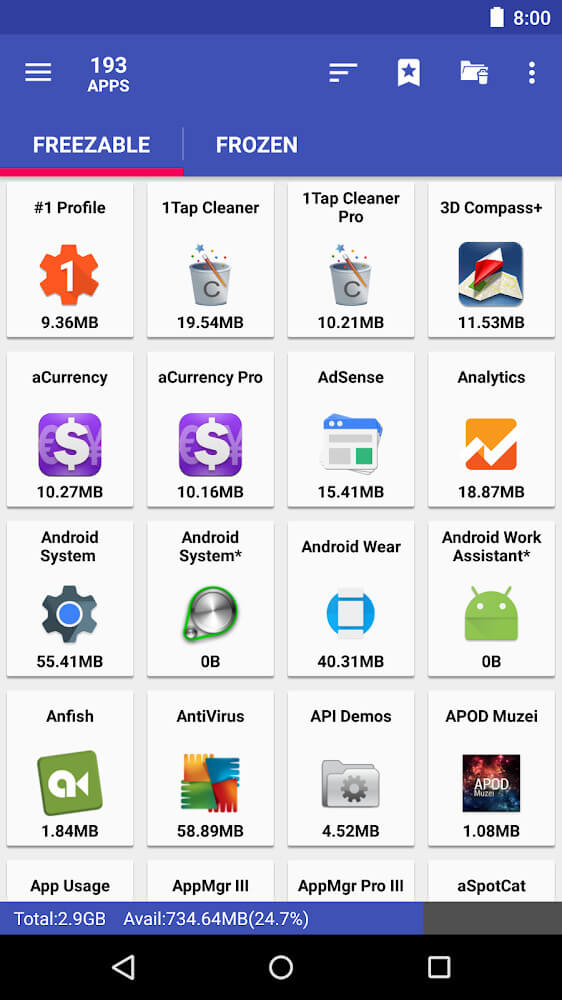 AppMgr Pro III v5.74 APK (Patched/Mod Extra)