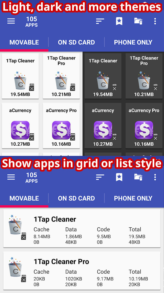 AppMgr Pro III v5.74 APK (Patched/Mod Extra)