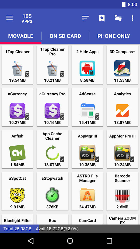 AppMgr Pro III v5.74 APK (Patched/Mod Extra)