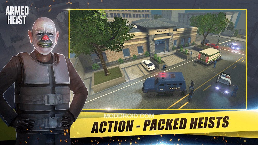 Armed Heist v2.4.11 MOD APK + OBB (Immortal Character)