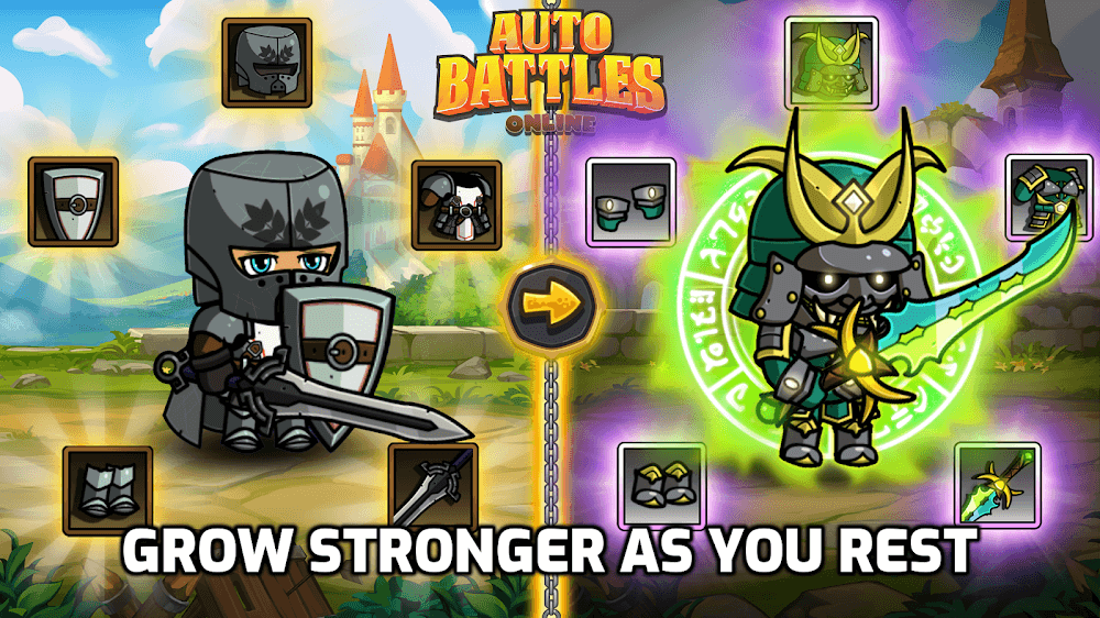 Auto Battles Online v2411 MOD APK (Damage, Defense, Attack Speed)