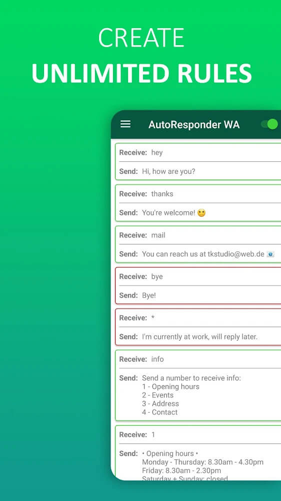 AutoResponder for WA v3.6.7 MOD APK (Premium Unlocked)