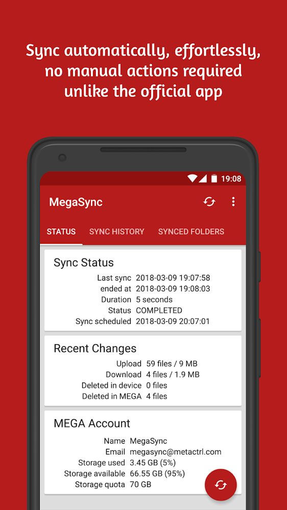 Autosync for MEGA - MegaSync v6.0.6 MOD APK (Ultimate, Lite)