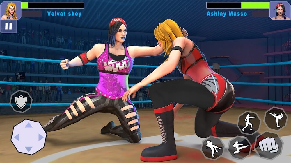 Bad Girls Wrestling Game v3.6 MOD APK (Unlock Character, High Gold)