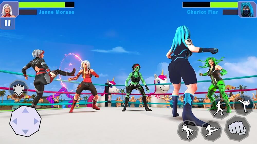 Bad Girls Wrestling Game v3.6 MOD APK (Unlock Character, High Gold)