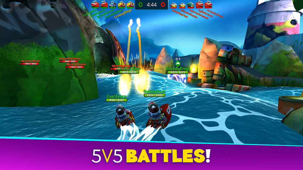 Battle Bay v4.9.8 MOD APK + OBB (No Bullets Cool Down)