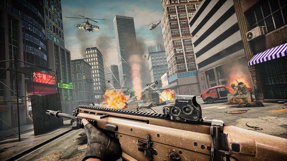 BattleStrike Gun Shooting v1.40 MOD APK (God Mode, Money, Unlocked Levels)