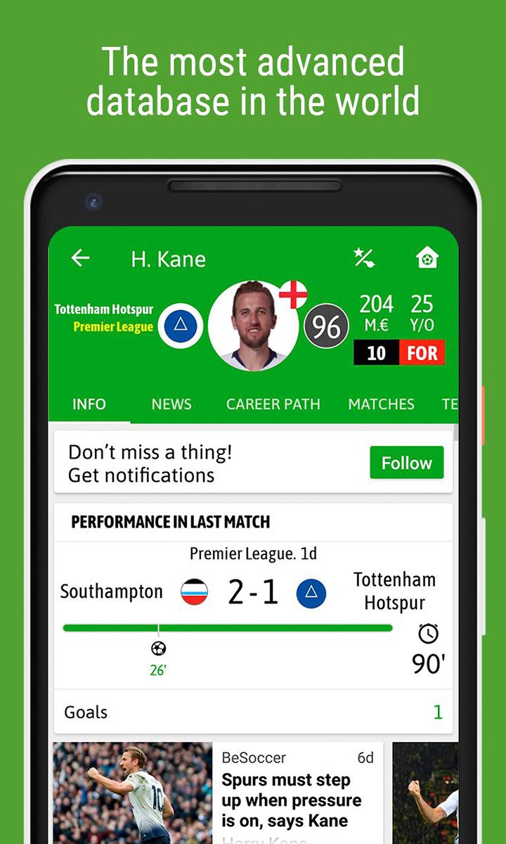 BeSoccer MOD APK 5.3.9 (Subscribed)