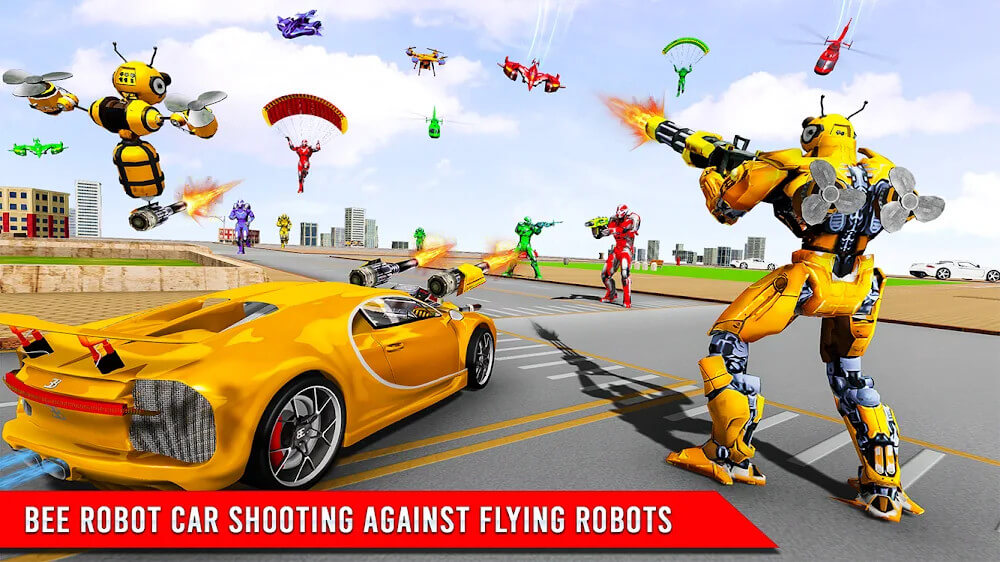 Bee Robot Car Game v1.67 APK + MOD (God Mode)