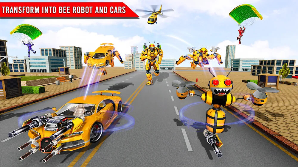 Bee Robot Car Game v1.67 APK + MOD (God Mode)