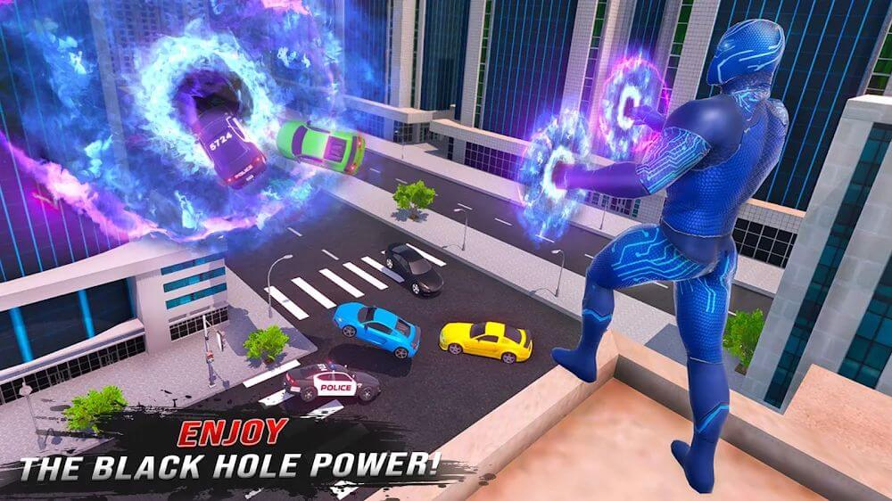 Black Hole Hero Superhero Game v10.8 MOD APK (Unlimited Money, Speed)