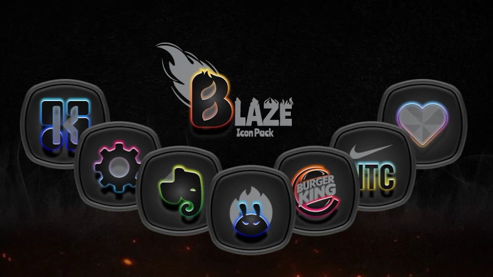 Blaze Dark Icon Pack v3.0.3 APK (Patched)