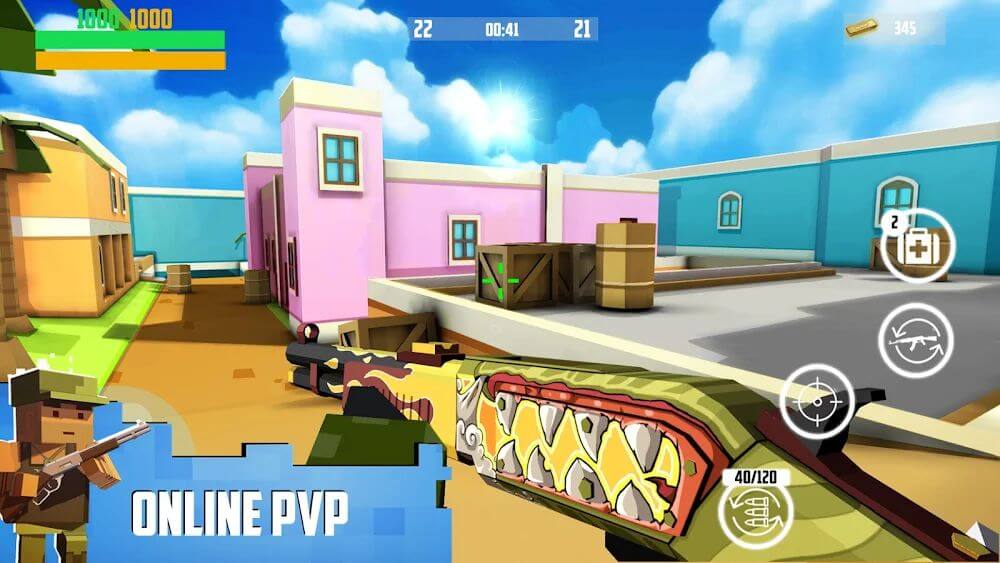 Block Gun v1.10.4 MOD APK (Unlimited Money, Dumb Enemy)