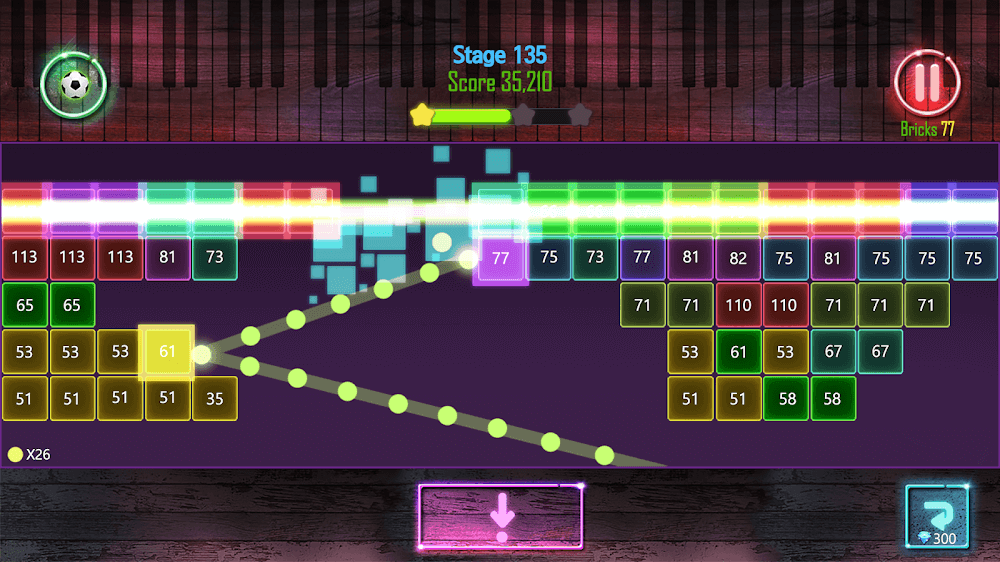 Bricks Melody Balls v1.0.79 MOD APK (Custom Damage, Ads Removed)