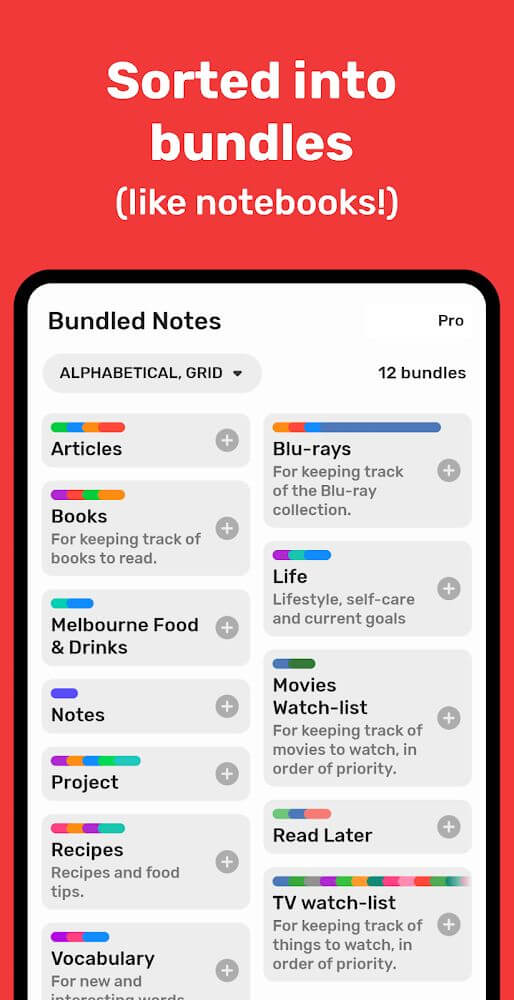 Bundled Notes v2.1.7 MOD APK (Pro Unlocked)