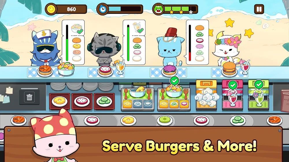 Burger Cats v0.6.8 MOD APK (Unlimited Money)