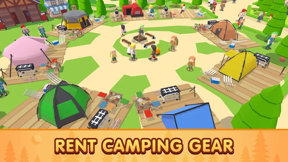 Camping Tycoon v1.5.99 MOD APK (Unlimited Money/All Unlocked)