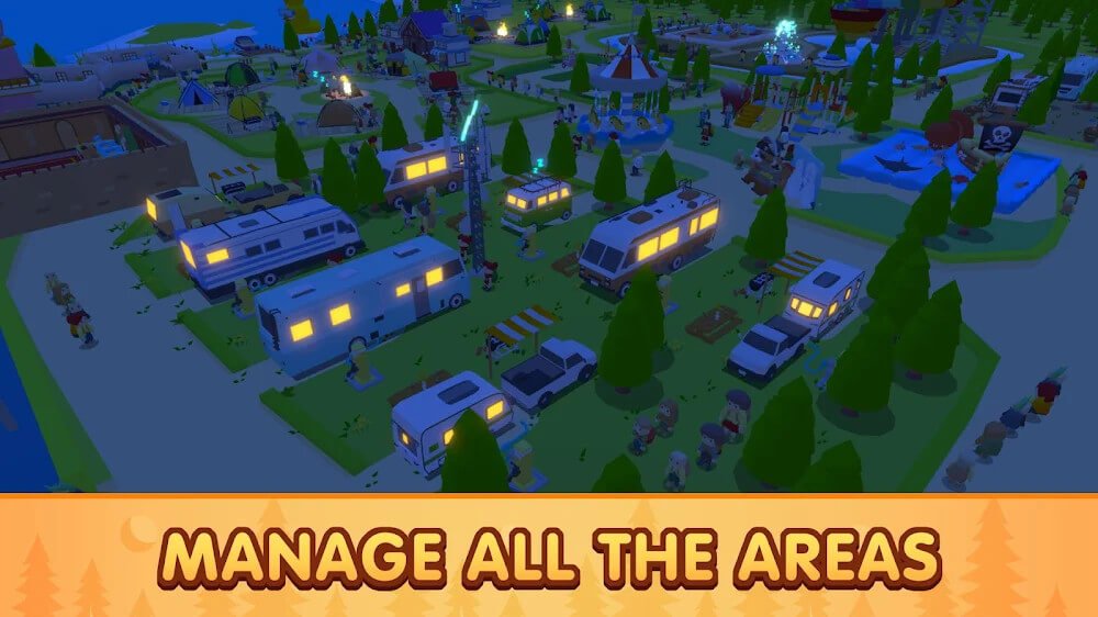 Camping Tycoon v1.5.99 MOD APK (Unlimited Money/All Unlocked)