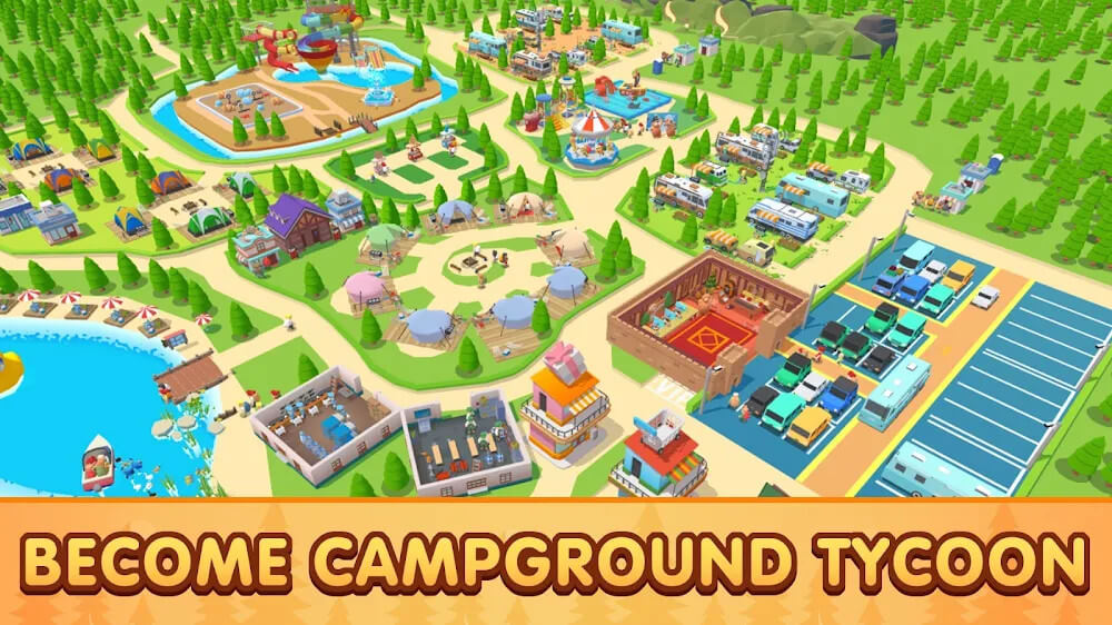 Camping Tycoon v1.6.22 MOD APK (Unlimited Money/All Unlocked)