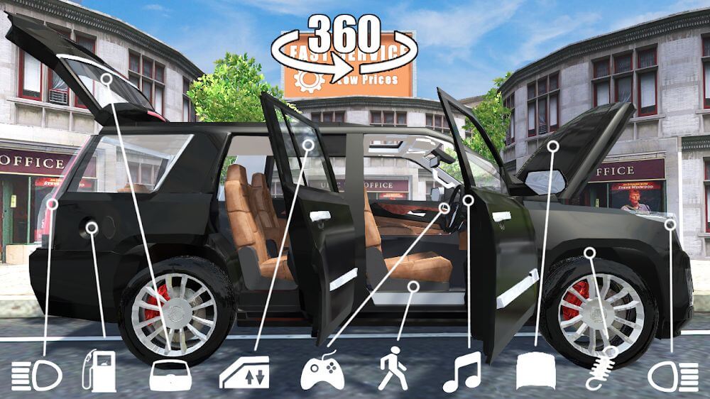 Car Simulator Escalade Driving v1.7 MOD APK (Unlocked All Accessories)