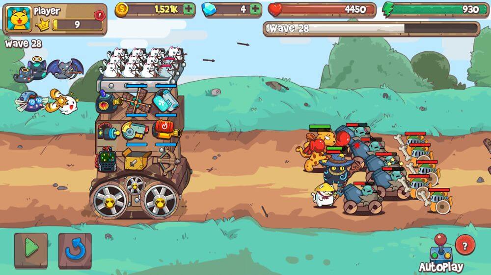 CatnRobot Idle Defense Grow TD v3.13.0 MOD APK (Free Upgrades)