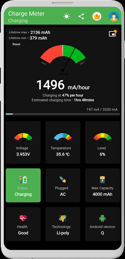 Charge Meter v2.7.6 APK + MOD (Premium Unlocked)