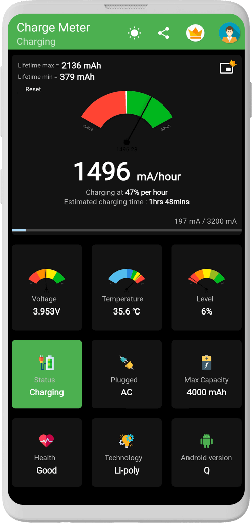 Charge Meter v2.7.8 MOD APK (Premium Unlocked)