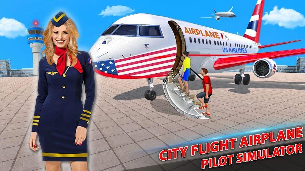 City Flight Airplane Simulator v10.3 (Speed Game)