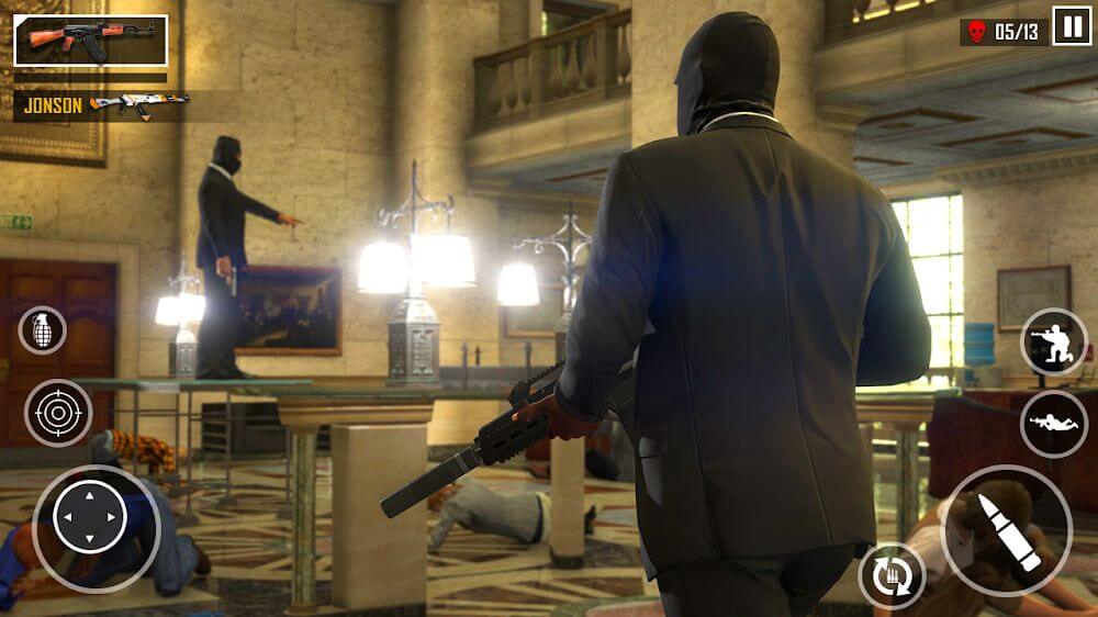 City Gangster Bank Robbery v4.2 MOD APK (God Mode, Dumb Enemy)