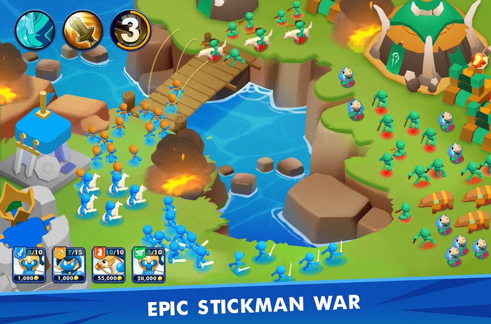 Clash of Stickman v48 MOD APK (Free Shopping) Download for Android