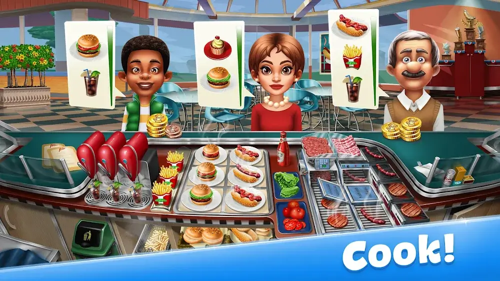 Cooking Fever v21.2.2 MOD APK (Unlimited Coins/Gems)