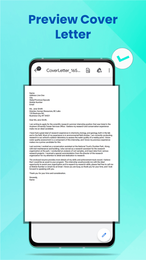 Cover Letter v5.0.1.1 MOD APK (Premium Unlocked)