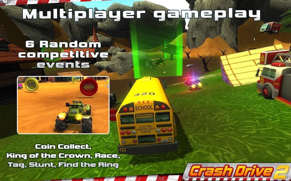 Crash Drive 2 v3.90 MOD APK (Unlimited Money, Levels, Speed)