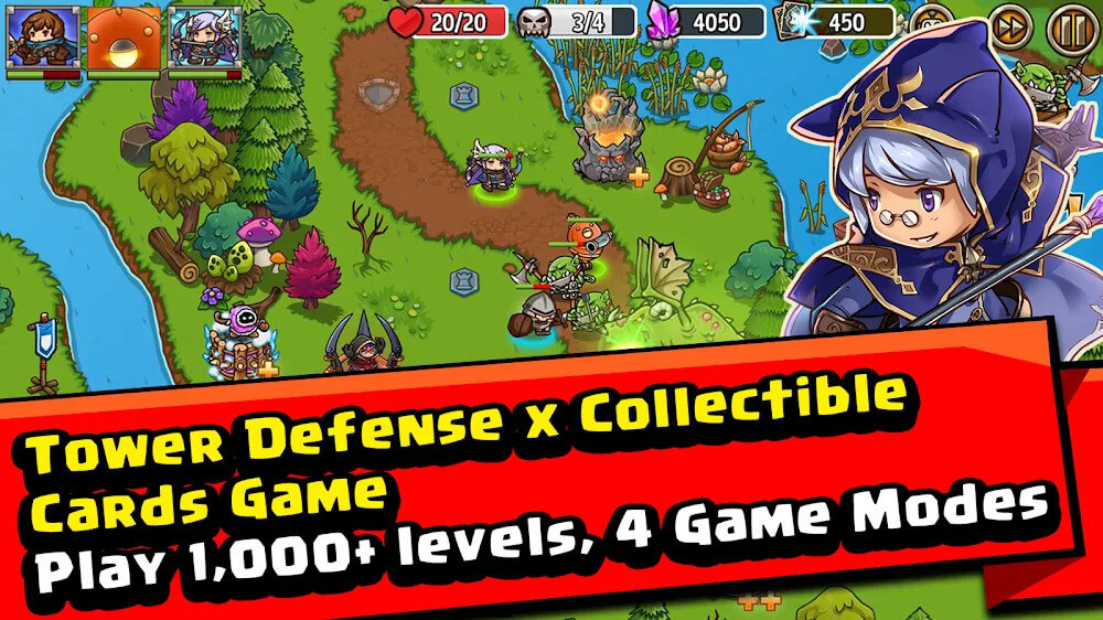 Crazy Defense Heroes v4.0.2 MOD APK (Unlimited Resources)