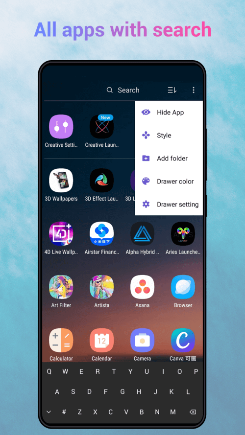 Creative Launcher v8.6 MOD APK (Premium Unlocked)