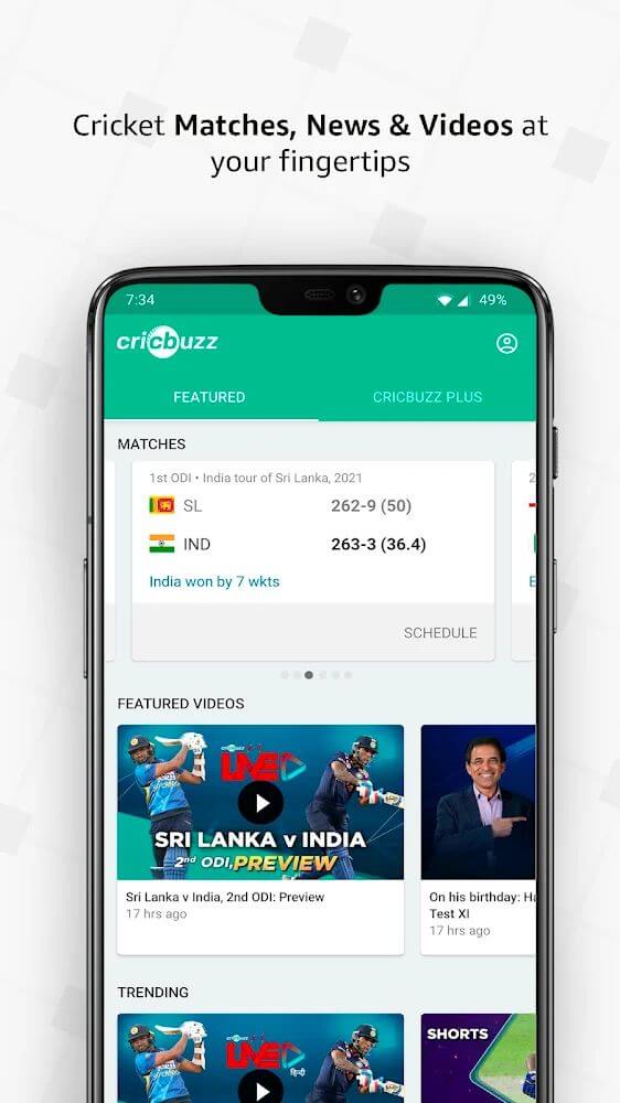 Cricbuzz v6.16.04 APK + MOD (Plus Unlocked)