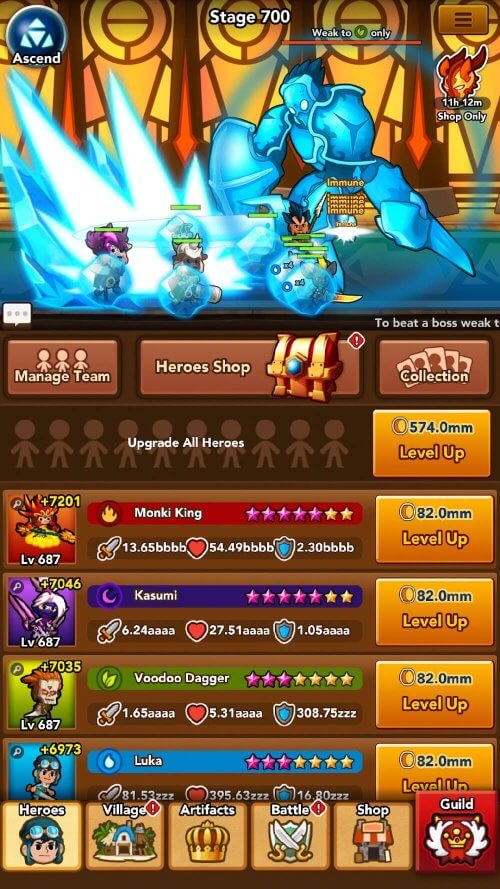 Crush Them All v2.0.620 MOD APK (Free Hero, Job Level Up)