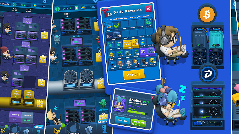 Crypto Idle Miner v1.41.0 MOD APK (Free Shopping/Gold)