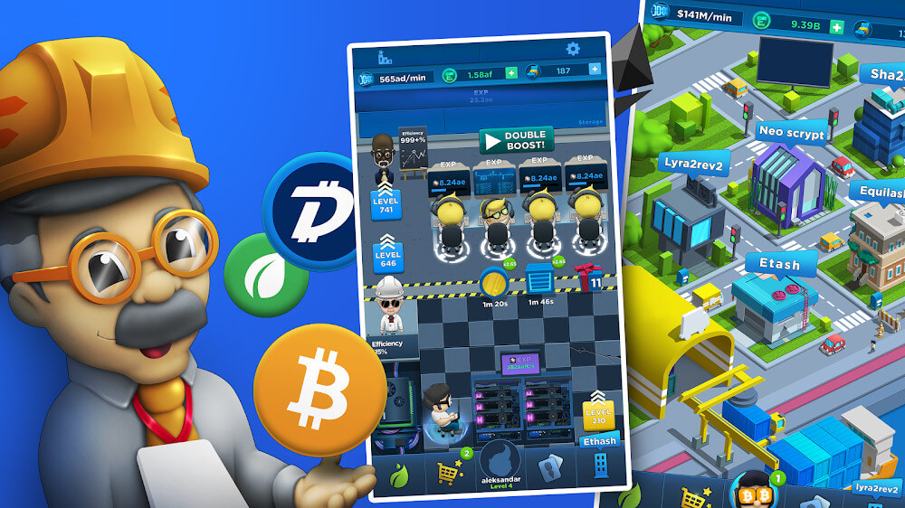 Crypto Idle Miner v1.41.0 MOD APK (Free Shopping/Gold)