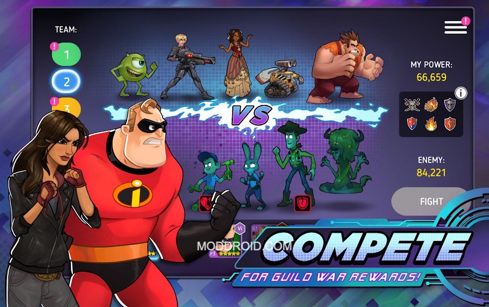 Disney Heroes: Battle Mode v3.4.11 MOD APK (Skill Hack/Freeze)