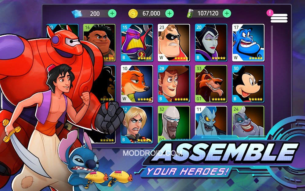 Disney Heroes: Battle Mode v3.4.11 MOD APK (Skill Hack/Freeze)