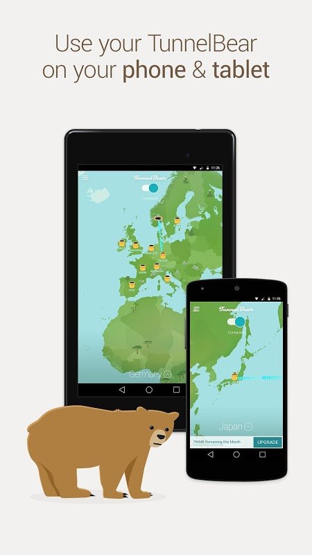Download TunnelBear VPN v3.2.3 (MOD, Premium) for Android