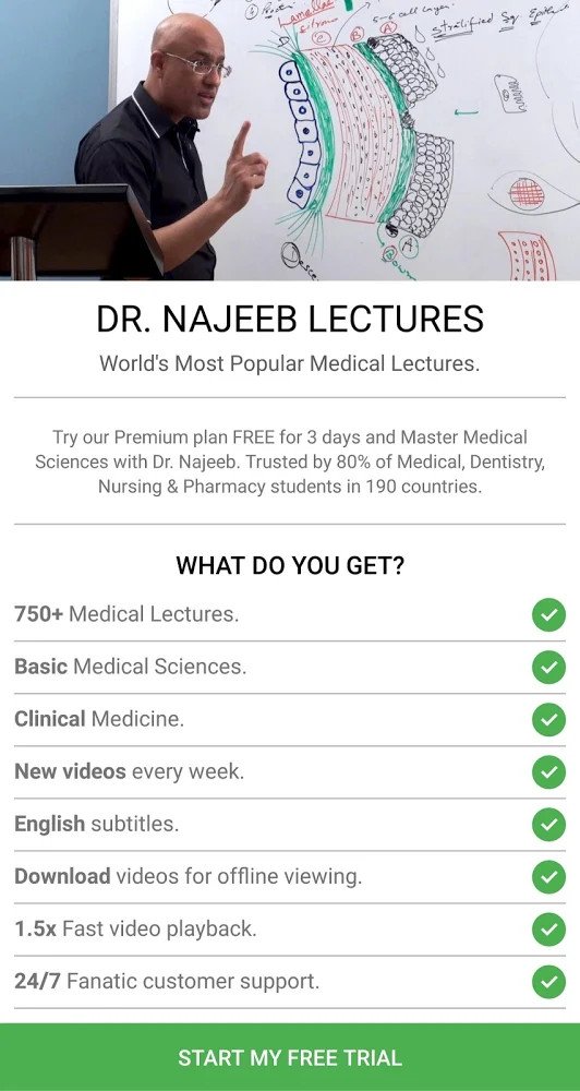Dr. Najeeb Lectures v1.6.61 APK + MOD (Premium Unlocked)